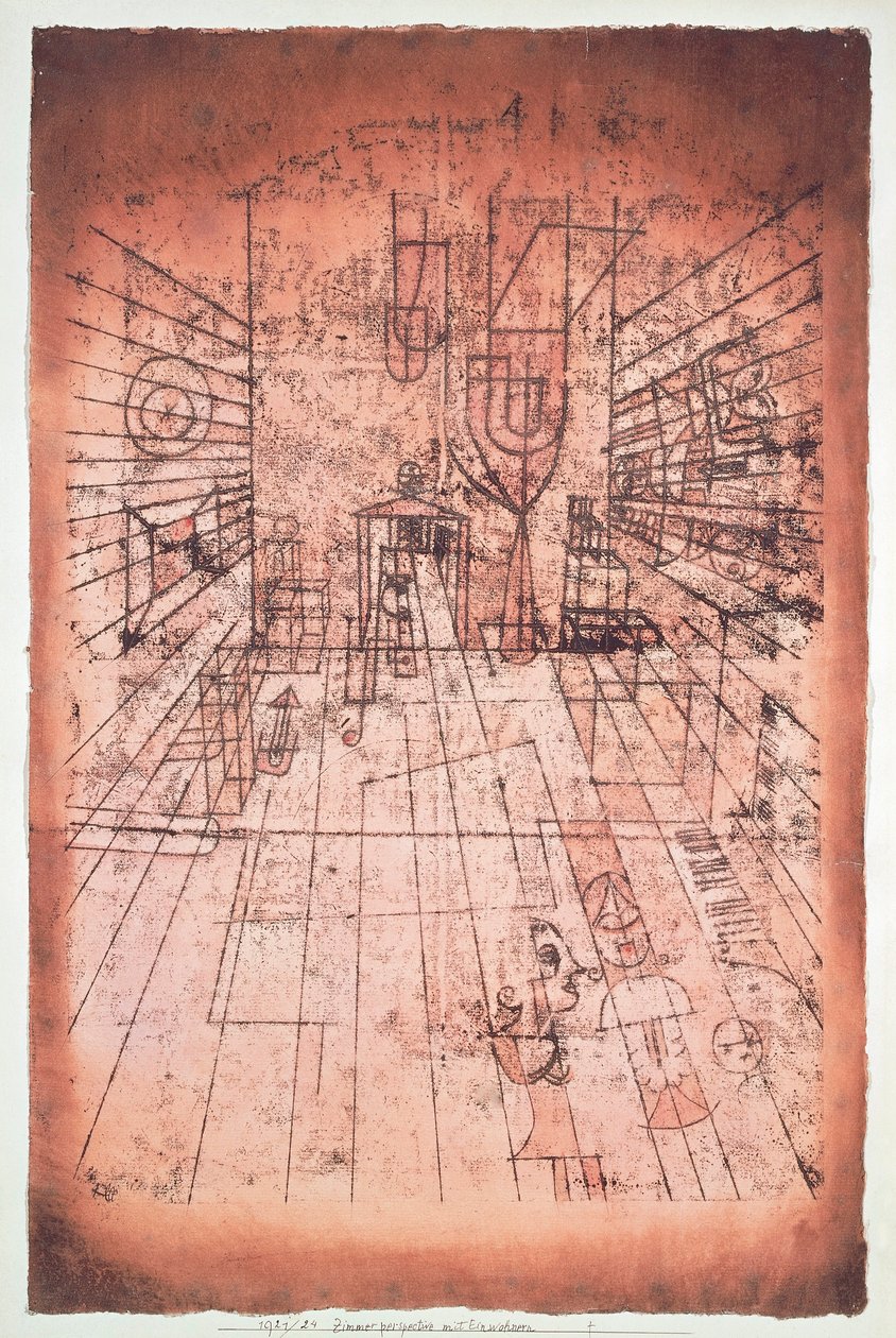 Svájc, Bern, Szobaperspektíva a lakókkal alkotó: Paul Klee