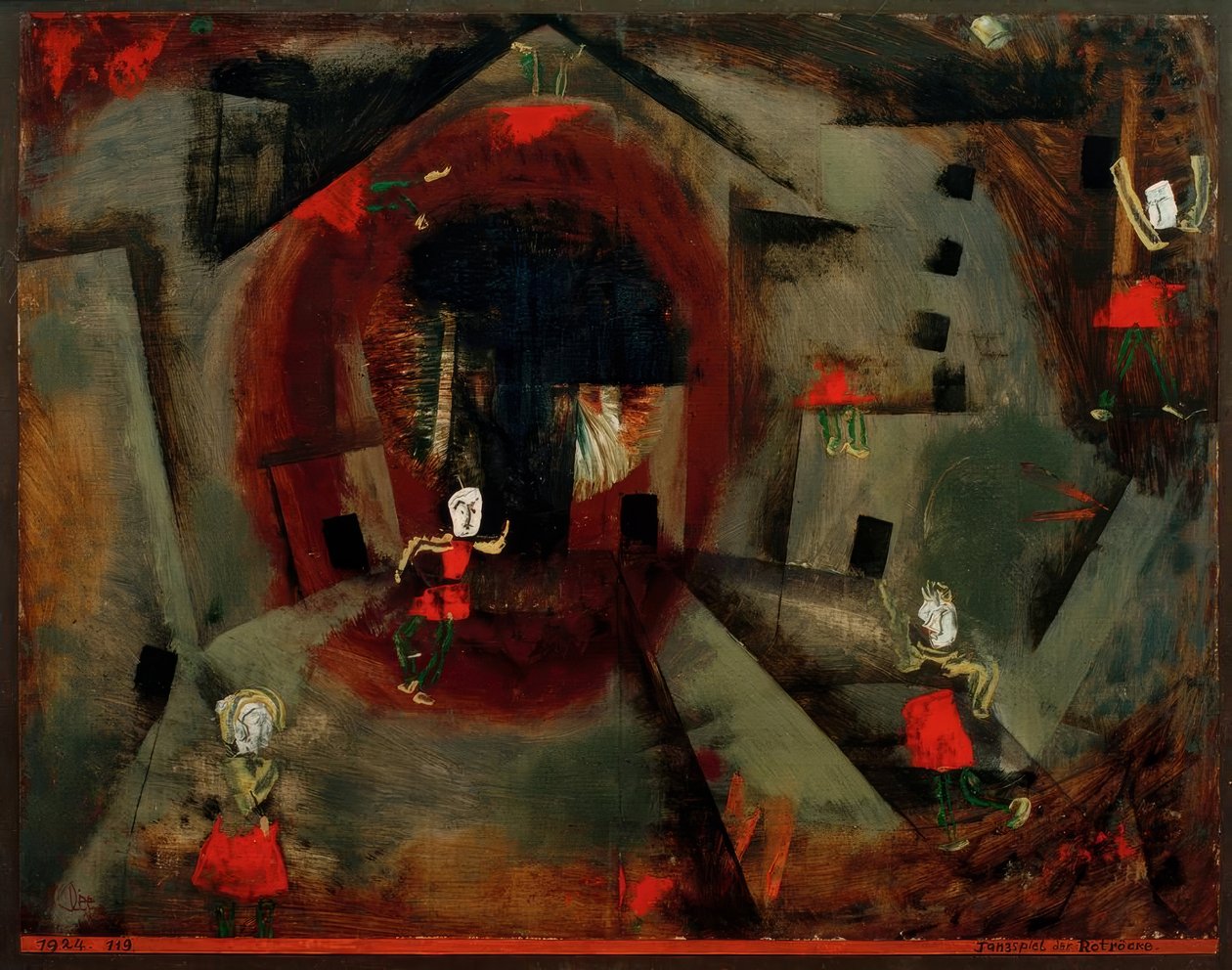 Piros kabátok táncjáték alkotó: Paul Klee