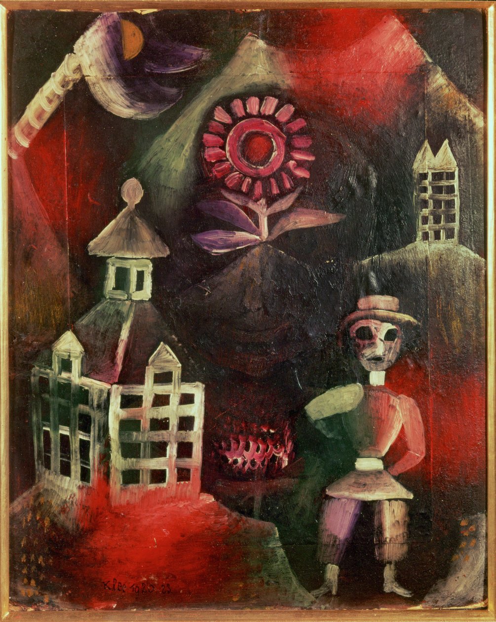 Az iskola (olaj, karton) alkotó: Paul Klee