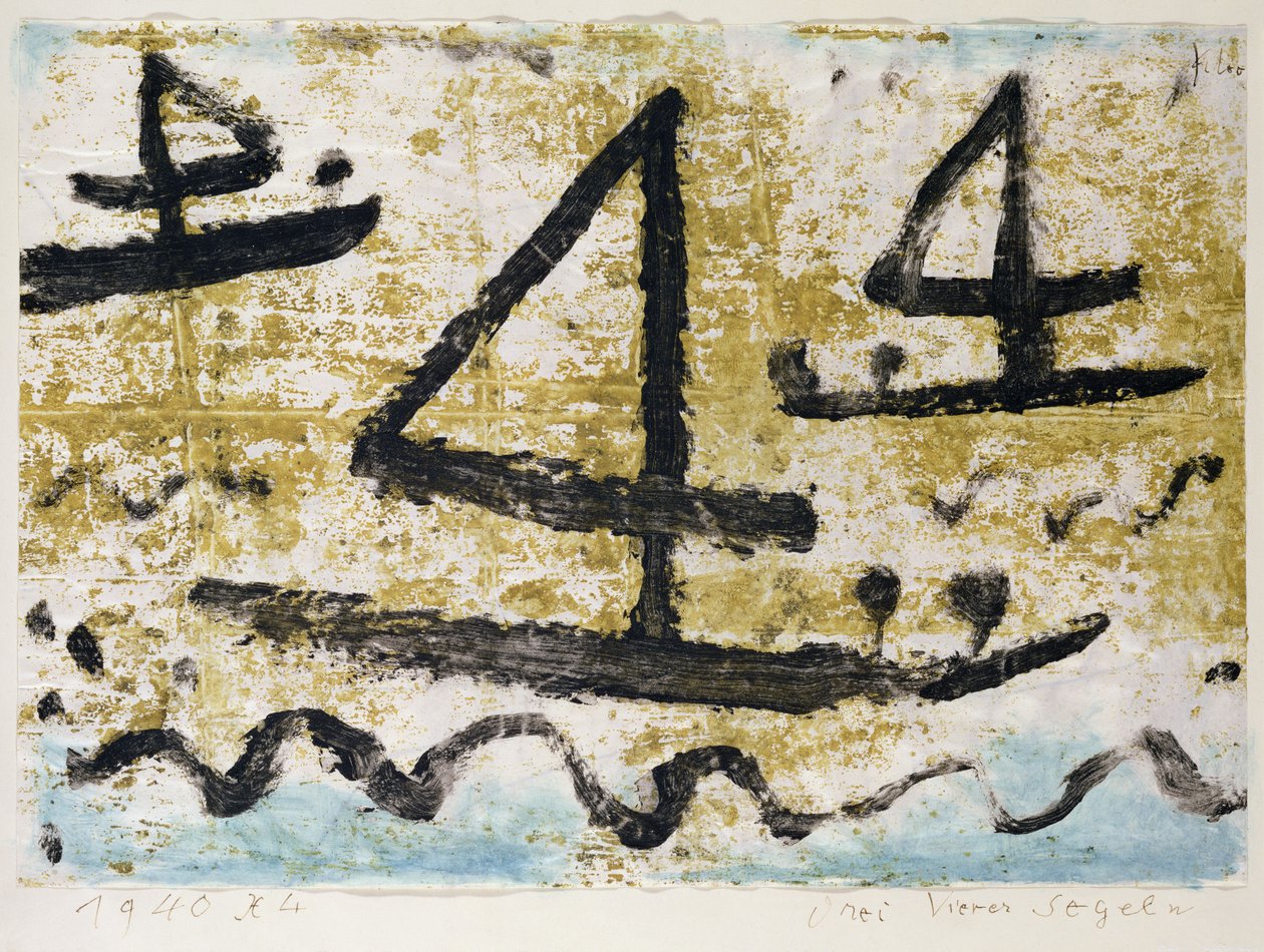 Három négyes vitorlázás alkotó: Paul Klee