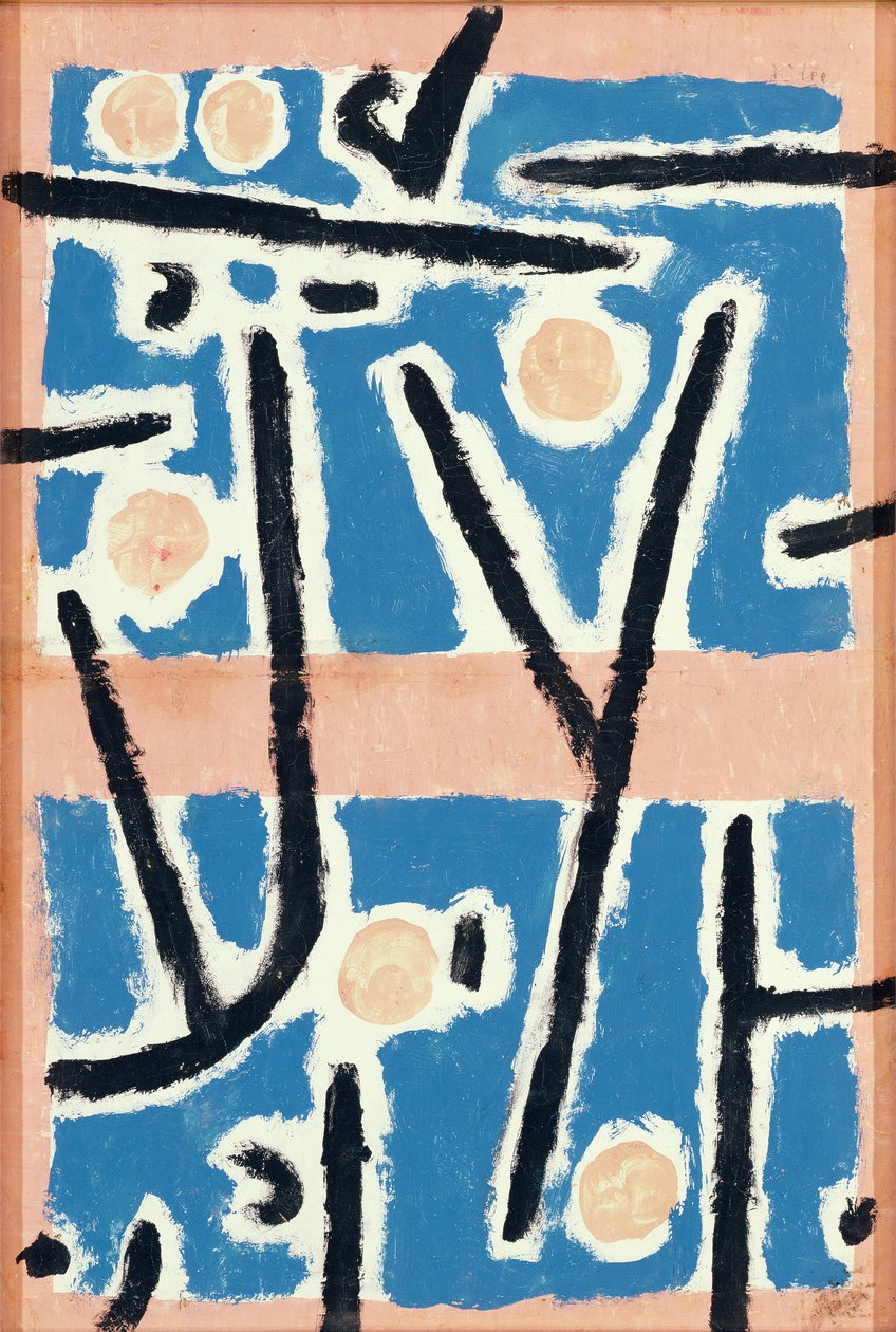 Untitled (Signs of Growth) 1937 (színes paszta, tempera és kréta papíron) alkotó: Paul Klee