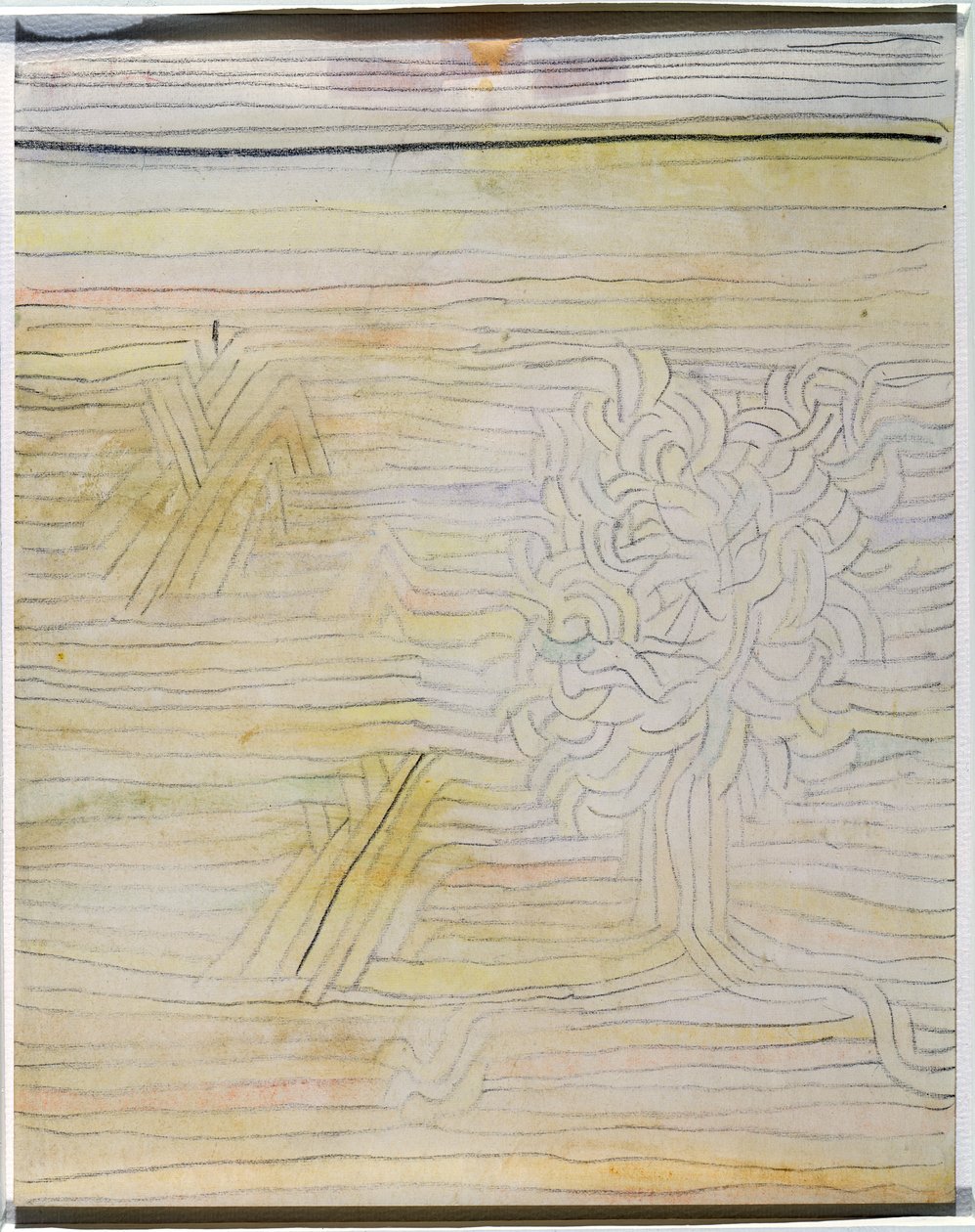 Cím nélkül, 1934 körül (akvarell és kréta papíron) alkotó: Paul Klee