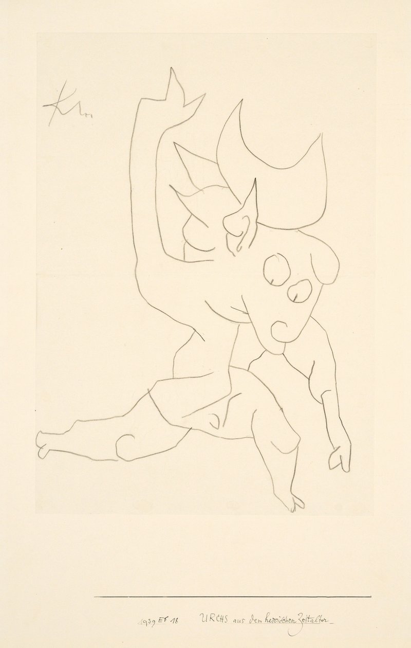 Urchs a hőskorból, 1939. alkotó: Paul Klee