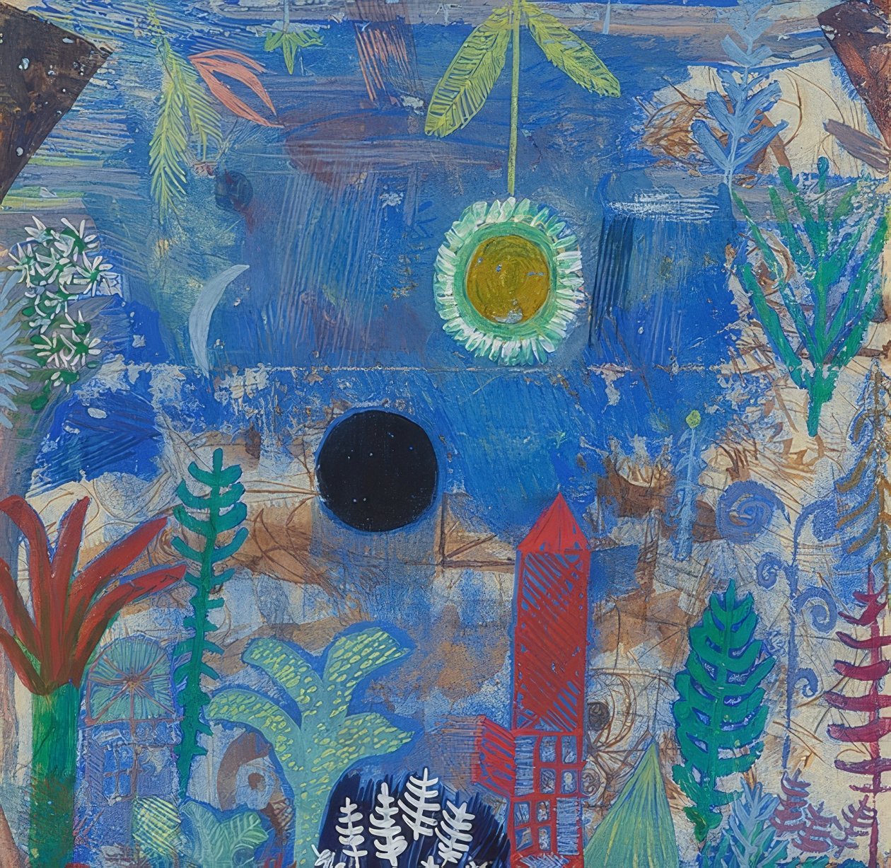 Elsüllyedt táj. 1918 alkotó: Paul Klee