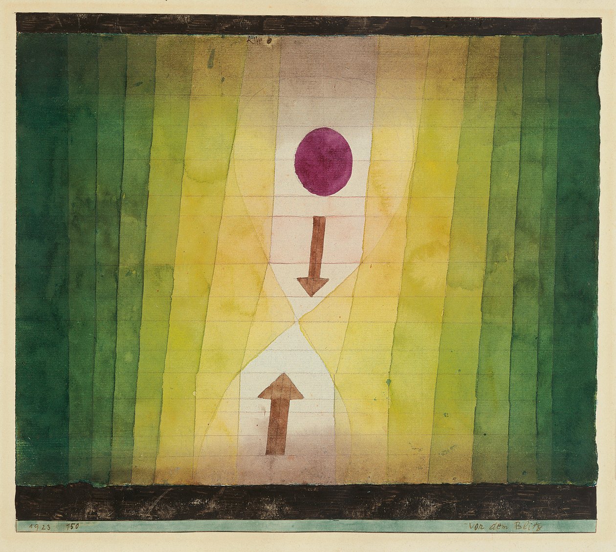 Vor dem Blitz a villámlás előtt, 1923. alkotó: Paul Klee