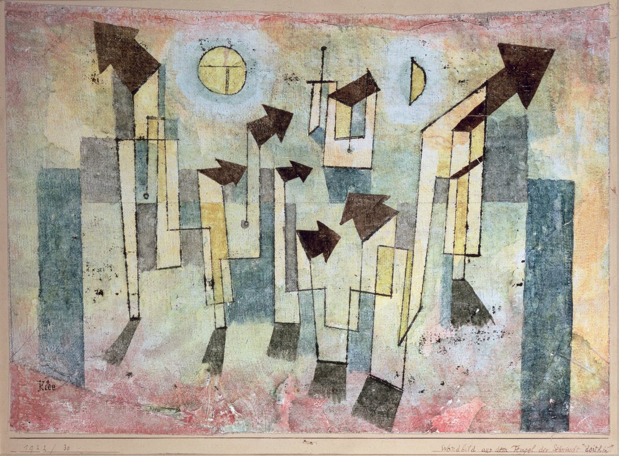 Falfestmény az ottani vágyódás templomából alkotó: Paul Klee