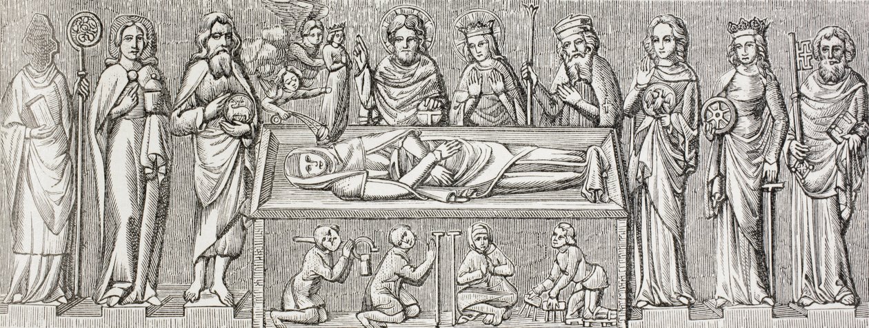 A magyarországi Erzsébet sírján lévő bazársíremlék után alkotó: Paul Lacroix