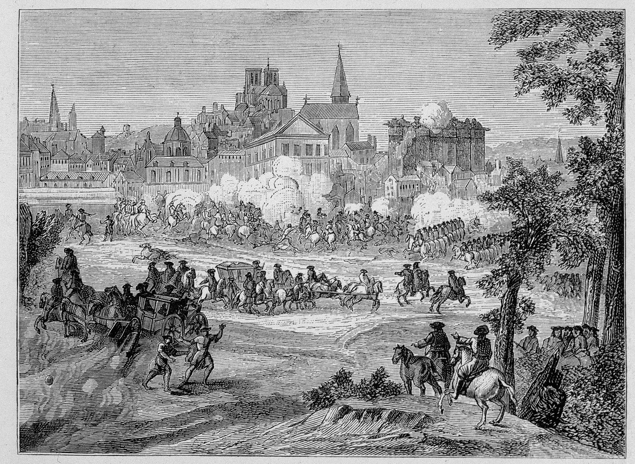 Combat du faubourg Saint-Antoine Párizsban a Fronde idején (1652), „” 17. század – Intézmények: szokások és jelmezek, Franciaország 1590-1700”, Paul Lacroix alkotó: Paul Lacroix