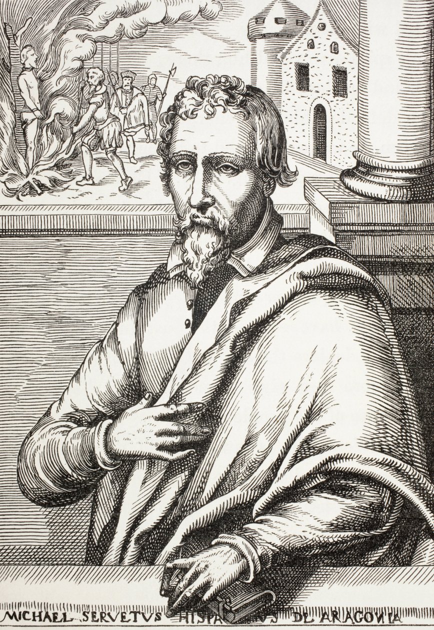 Michael Servetus, más néven Miguel Servet vagy Miguel Serveto alkotó: Paul Lacroix