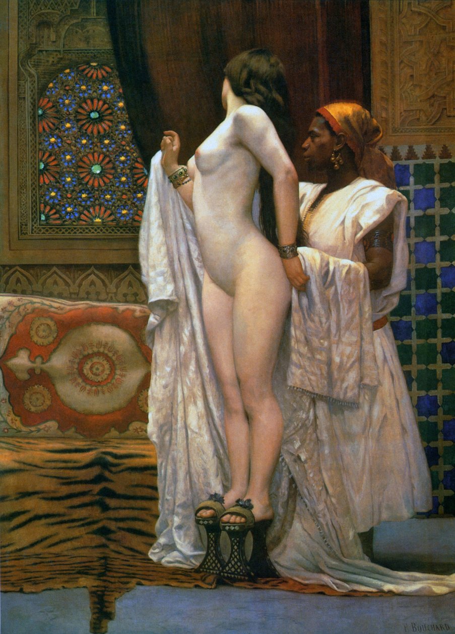 Hárem: A fürdő után, 1894 körül (színes litó) alkotó: Paul Louis Bouchard