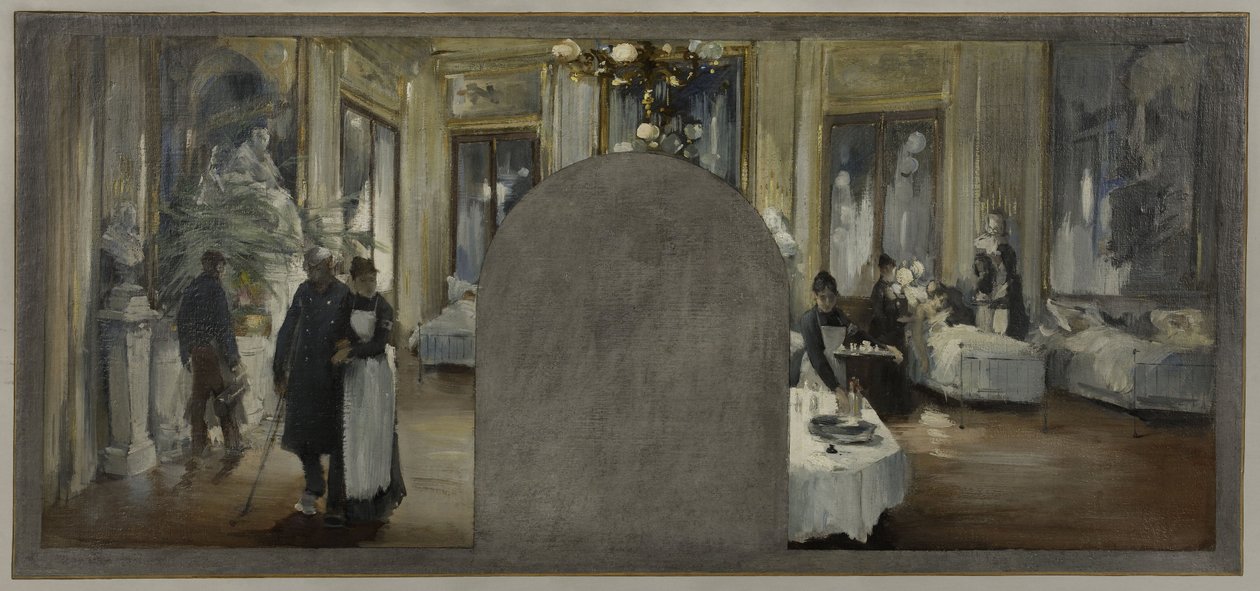 Vázlat a párizsi Hôtel de Ville prefektusának kabinetjéhez: A Théâtre Français mentőautója alkotó: Paul Louis Delance