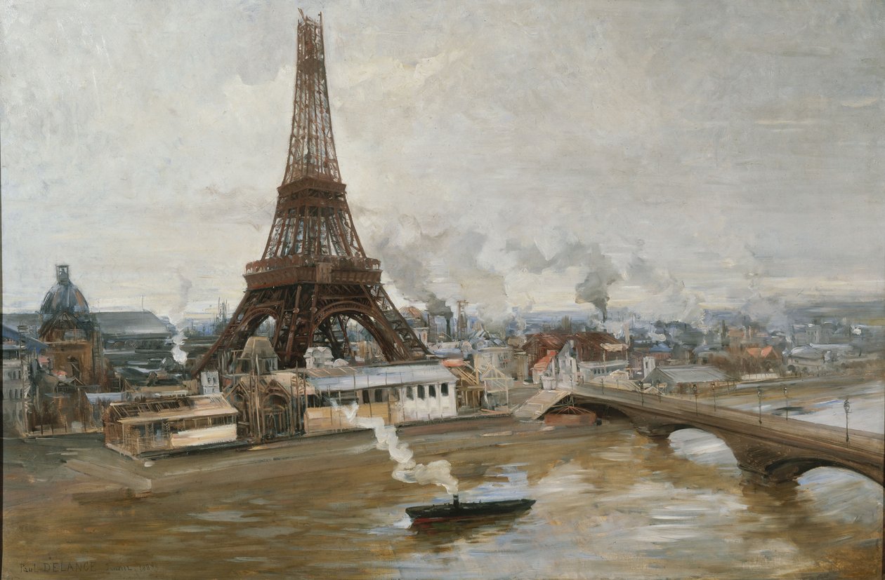 Az Eiffel-torony a Szajnától nézve, 1889. alkotó: Paul Louis Delance