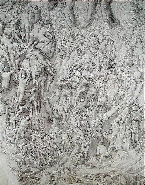 Utolsó ítélet (ceruza papíron) alkotó: Paul Marc Joseph Chenavard