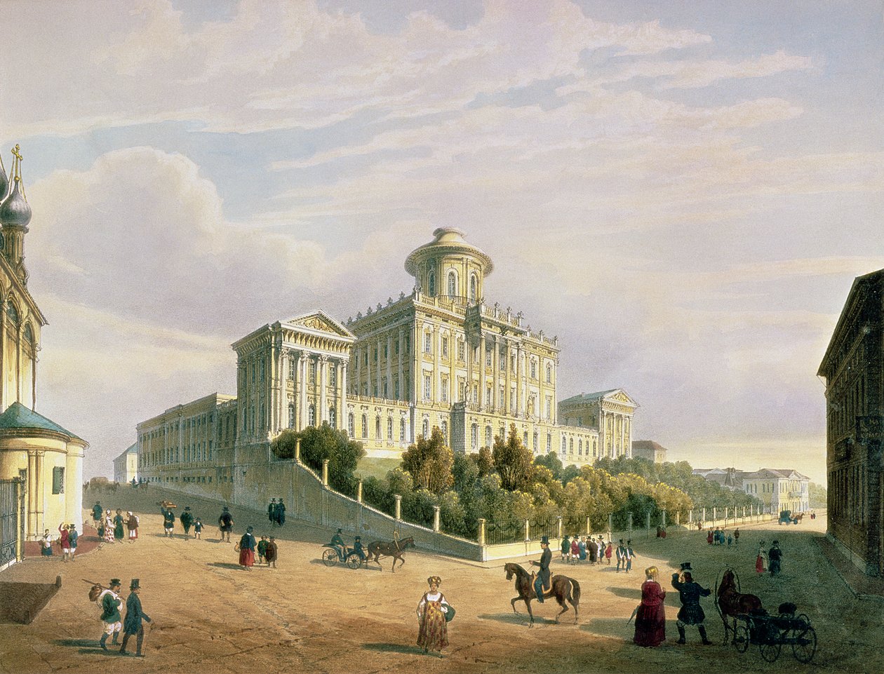 A Pashkov-ház (Nemesi Intézet), 1830-as évek alkotó: Paul Marie Roussel