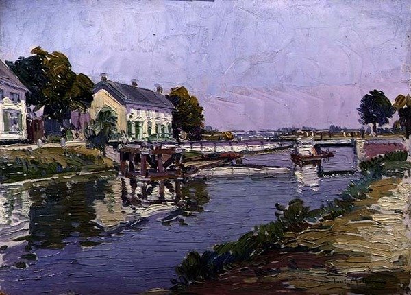 A híd (olaj, tábla) alkotó: Paul Mathieu