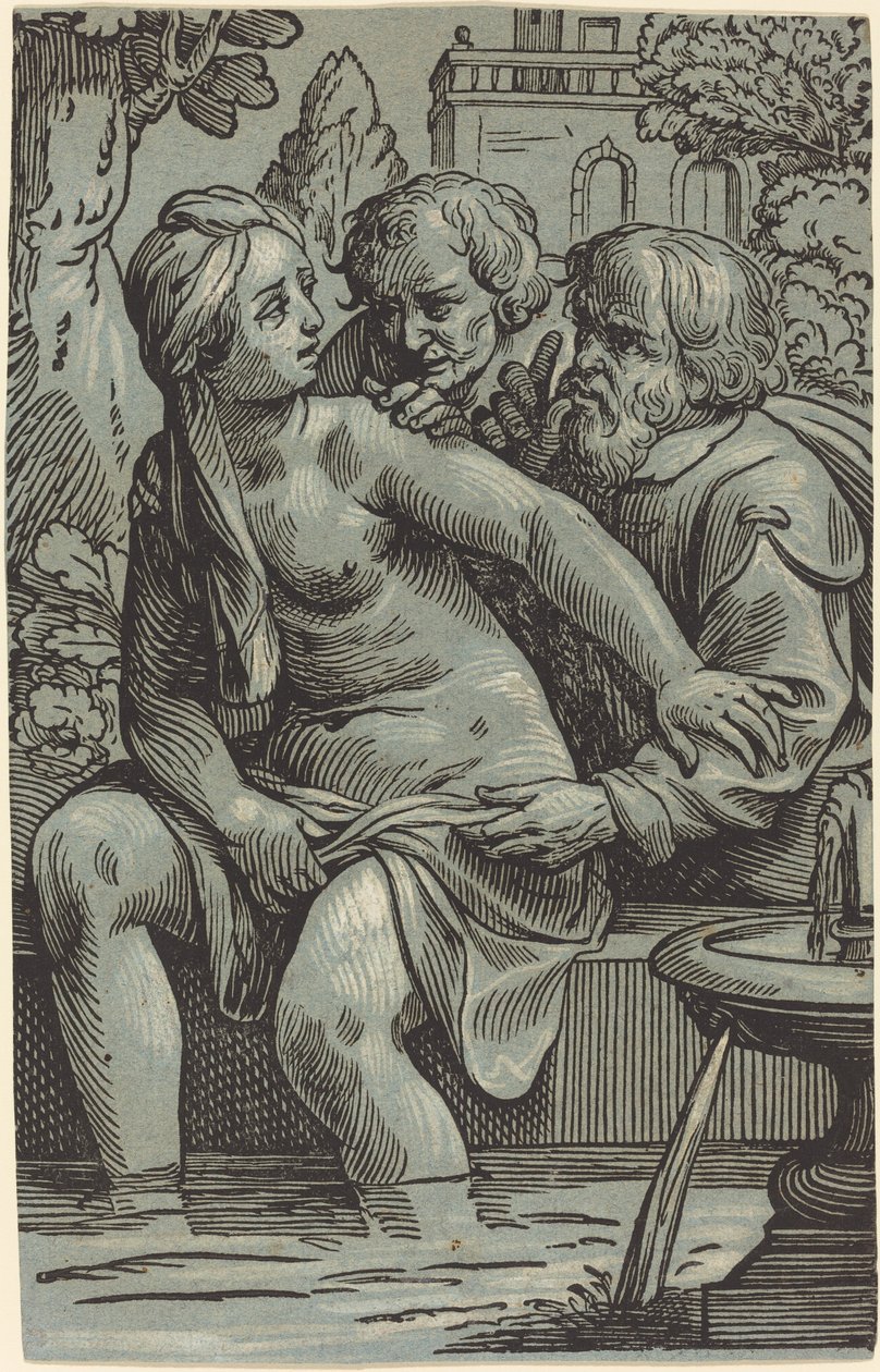 Susanna és a vének alkotó: Paul Maupin, after Jacques Stella