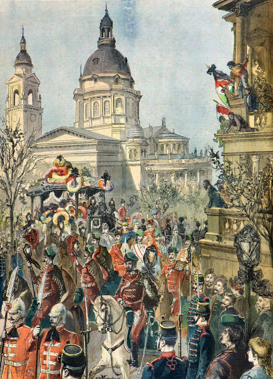 Kossuth Lajos gyászszertartása alkotó: Paul Merwart