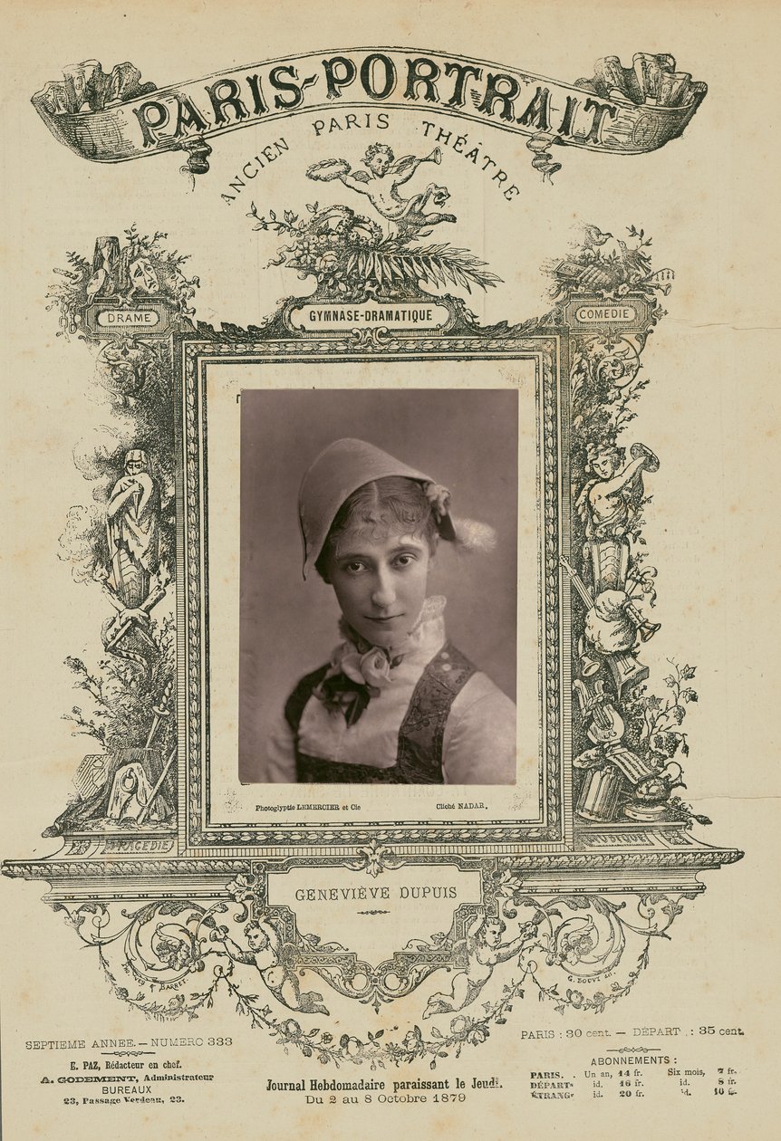 Geneviève Dupois, Gymnase-Dramatique alkotó: Paul Nadar