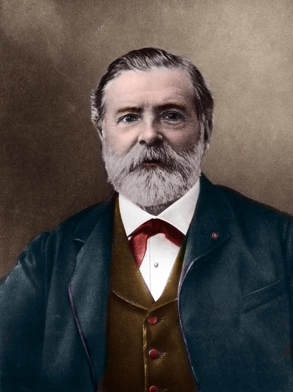 Etienne-Jules Marey (1830-1904) portréja; angol tudós és kronofotós; a vérnyomásmérő feltalálója, a fényképezés és a mozi úttörője. Fotó: Nadar, Paul (1856-1939). Digitális színezés. alkotó: Paul Nadar