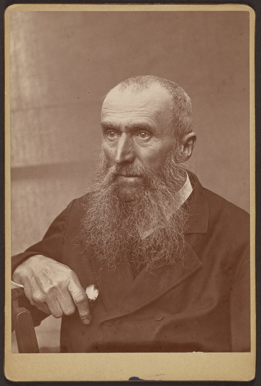 Pajeszos és szakállas férfi portréja alkotó: Paul Nadar