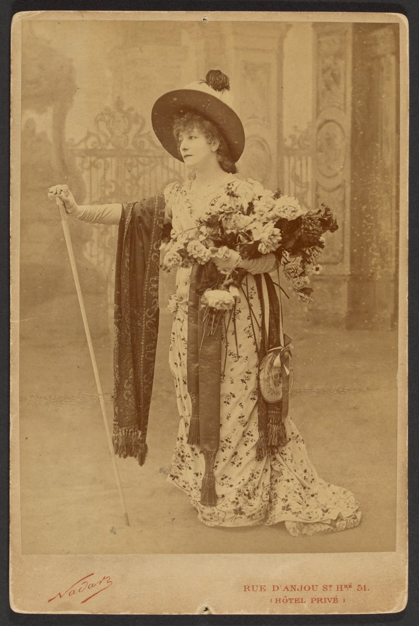 Sarah Bernhardt Floria szerepében a La Toscában alkotó: Paul Nadar
