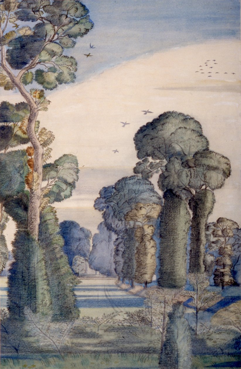 Táj a Wood Lane-nél alkotó: Paul Nash