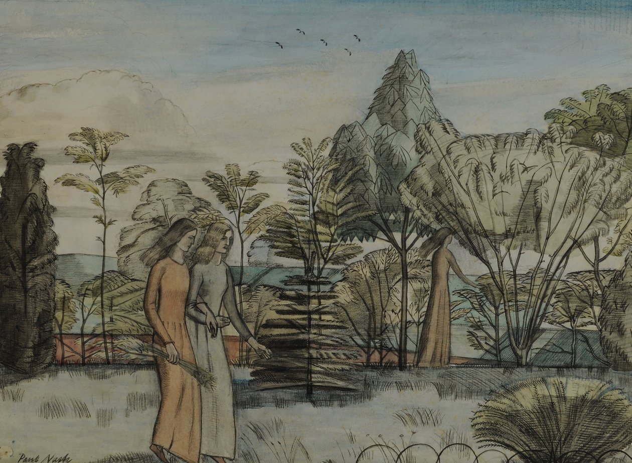 Barbara a kertben alkotó: Paul Nash