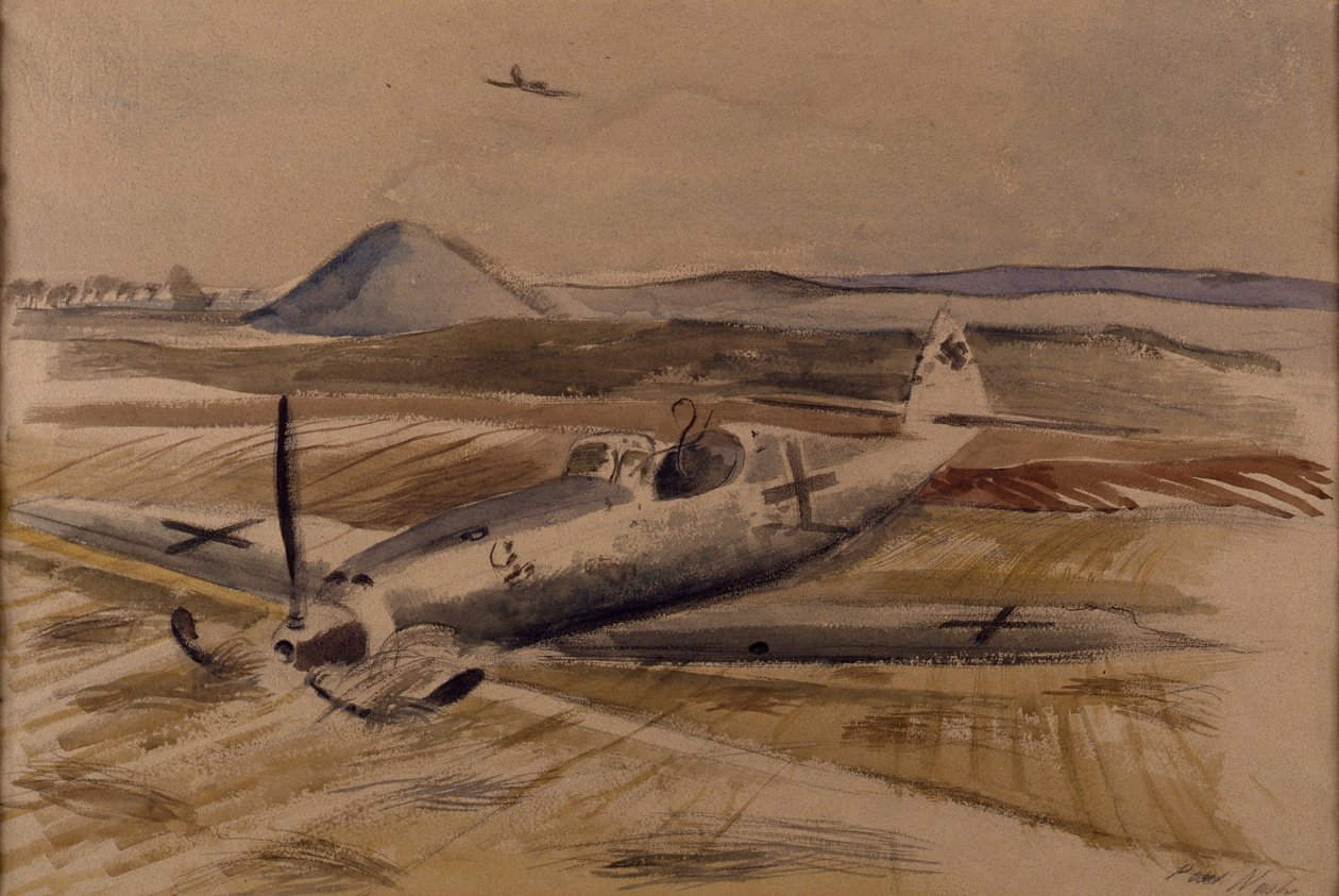 Találkozás a délutánban, 1940 körül (akvarell, papír) alkotó: Paul Nash