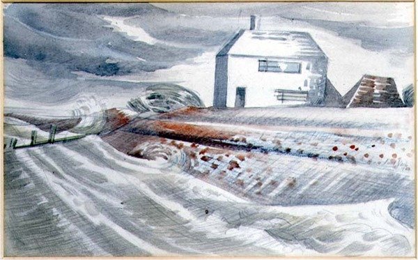 Ház a tenger mellett, Dymchurch, Kent alkotó: Paul Nash