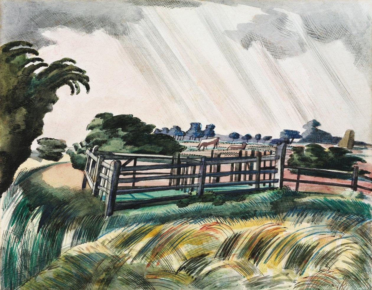 Sheephold, Romney Marsh alkotó: Paul Nash