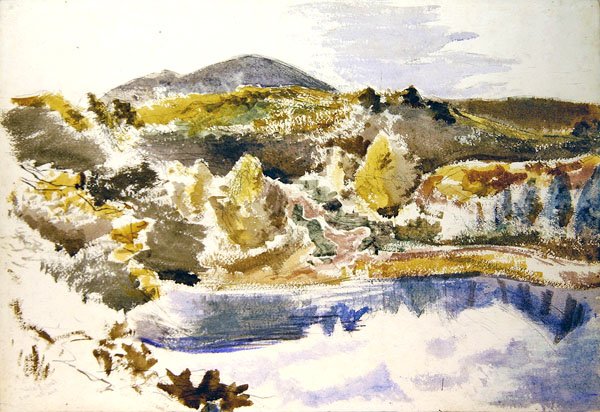 A kék medence (akvarell papíron) alkotó: Paul Nash