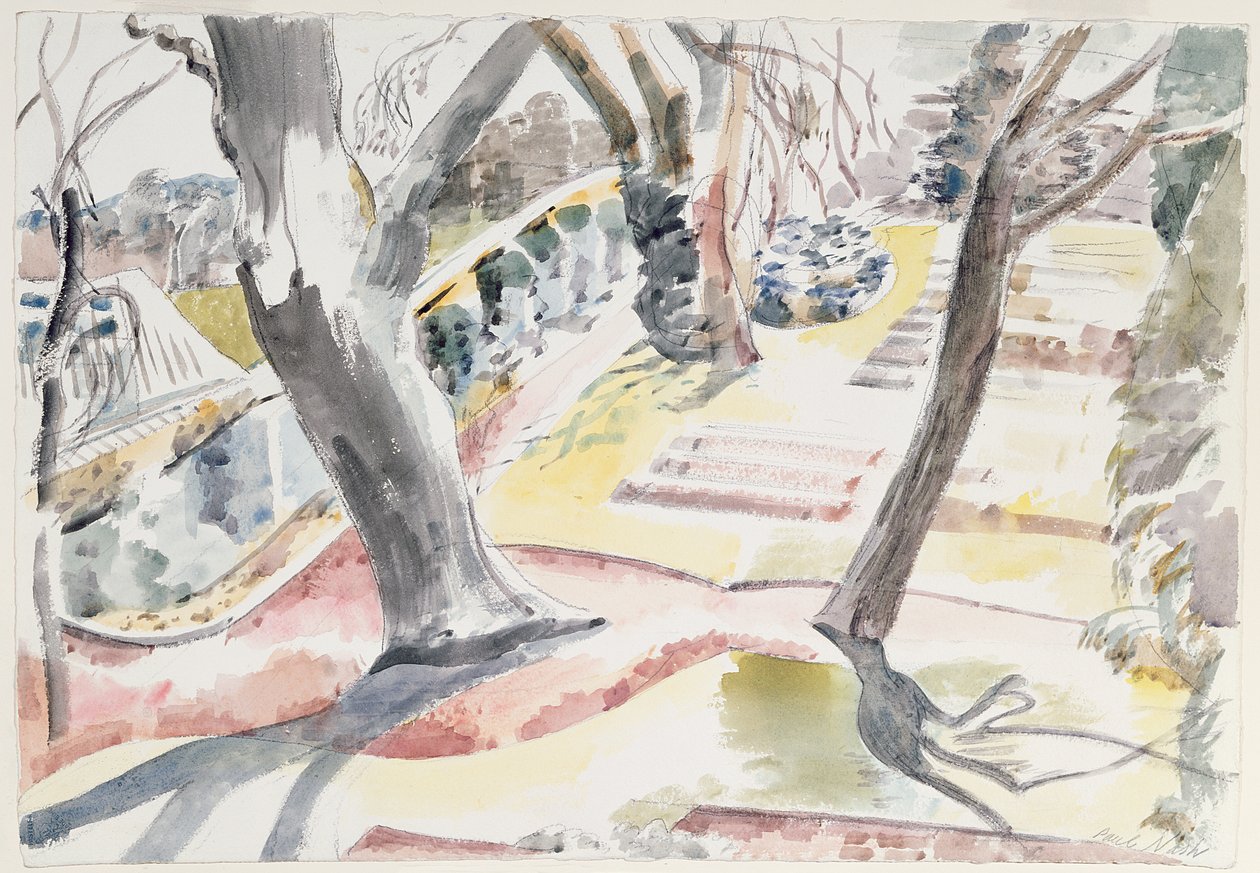 A kert (akvarell papíron) alkotó: Paul Nash