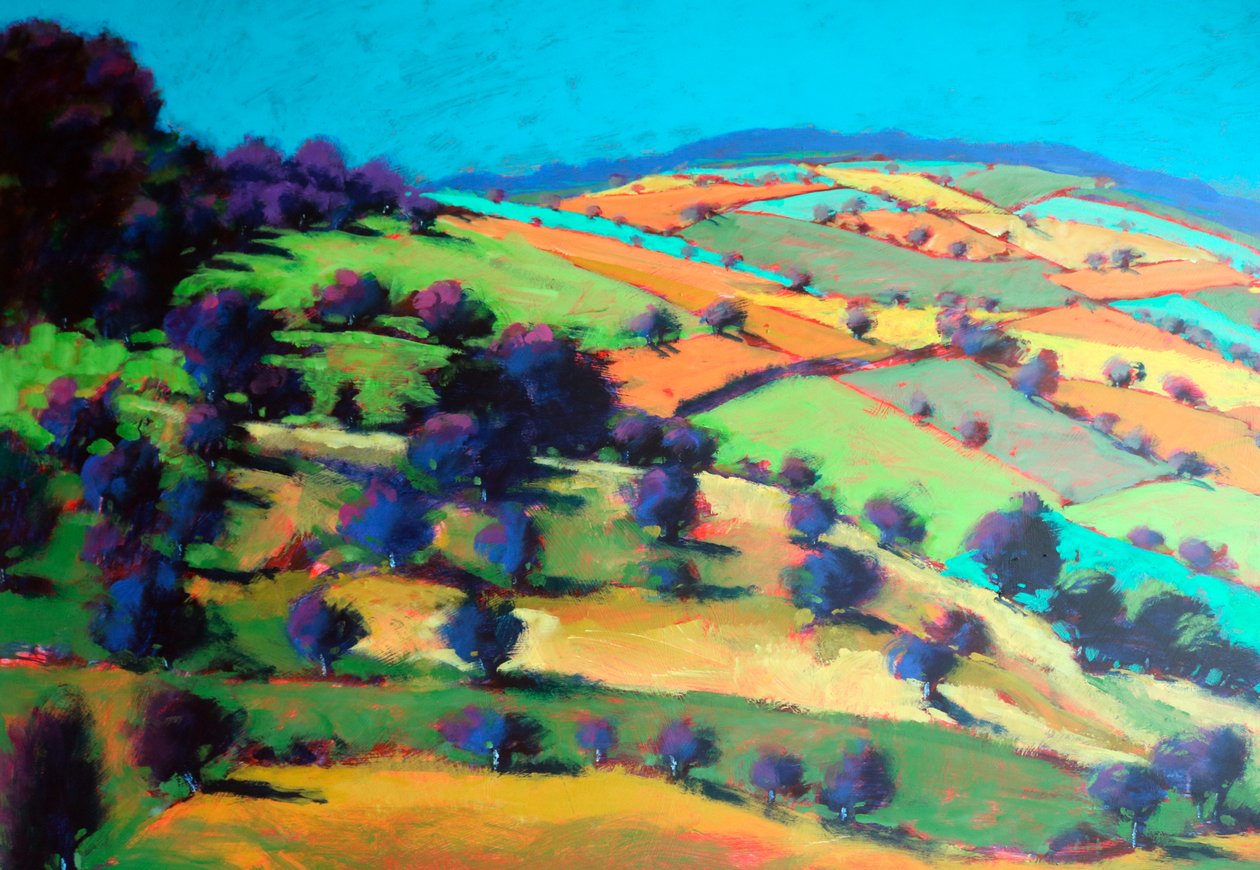 Barrowwake Looking Northwest (Detail #1), 2025 (akril, karton) alkotó: Paul Powis