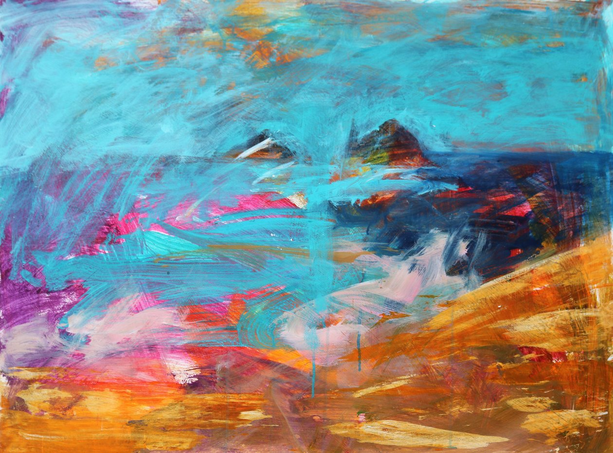 Cape Cornwall, 2021 (akril, tábla) alkotó: Paul Powis