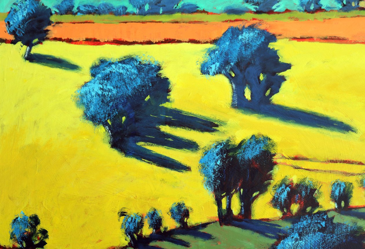 Cotswold Way közelről 3 (akril a fedélzeten) alkotó: Paul Powis