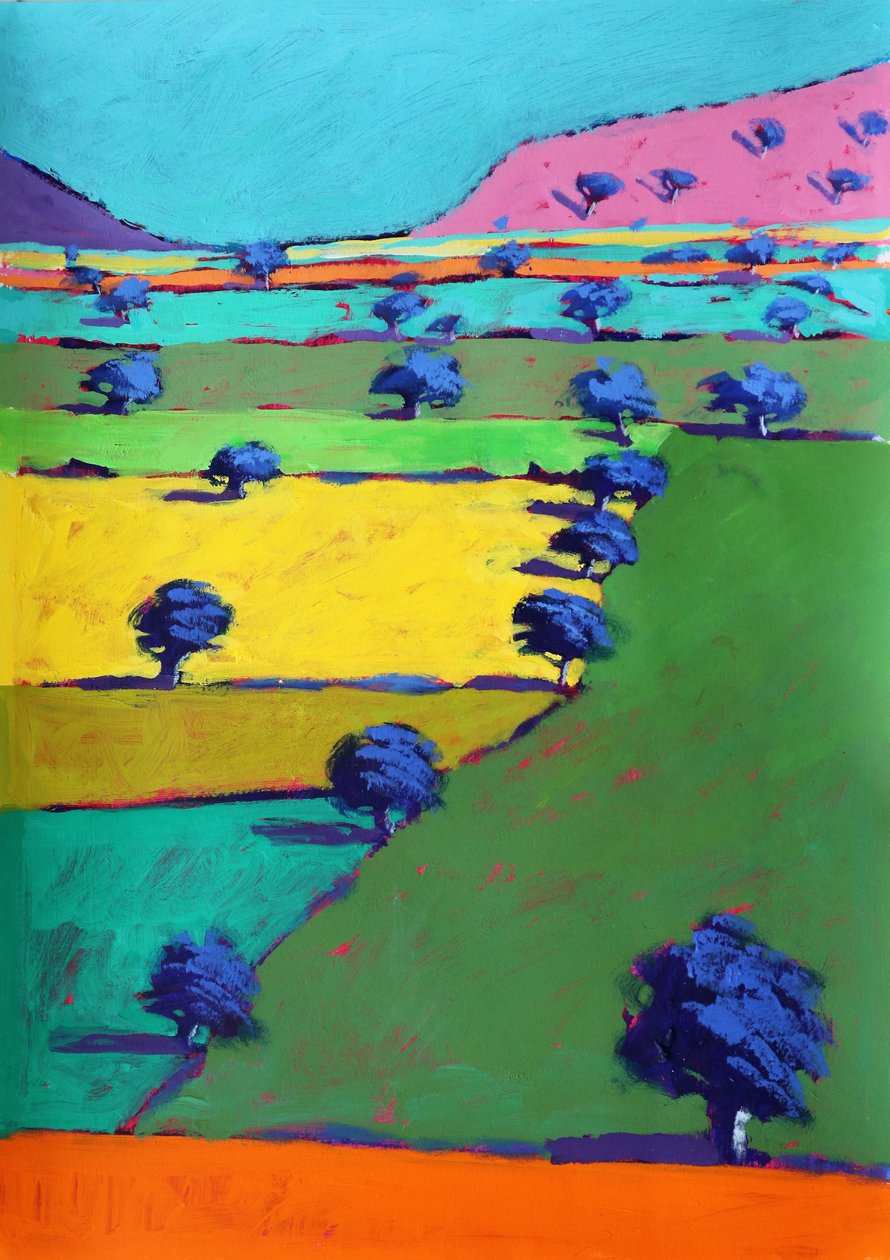 Hollybush, 2021 (akril, papír) alkotó: Paul Powis