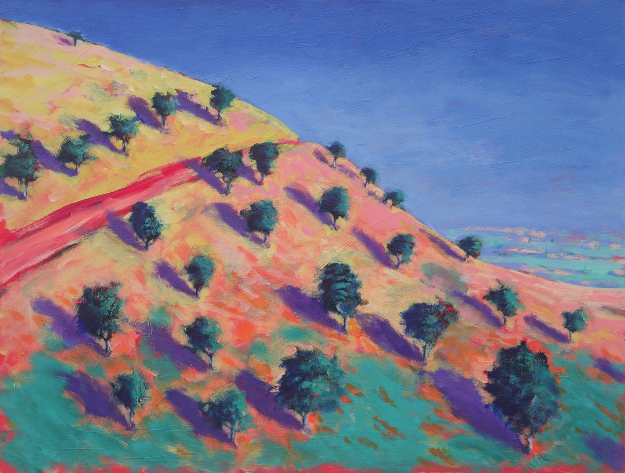 North Hill, Malvern (akril a kártyán) alkotó: Paul Powis