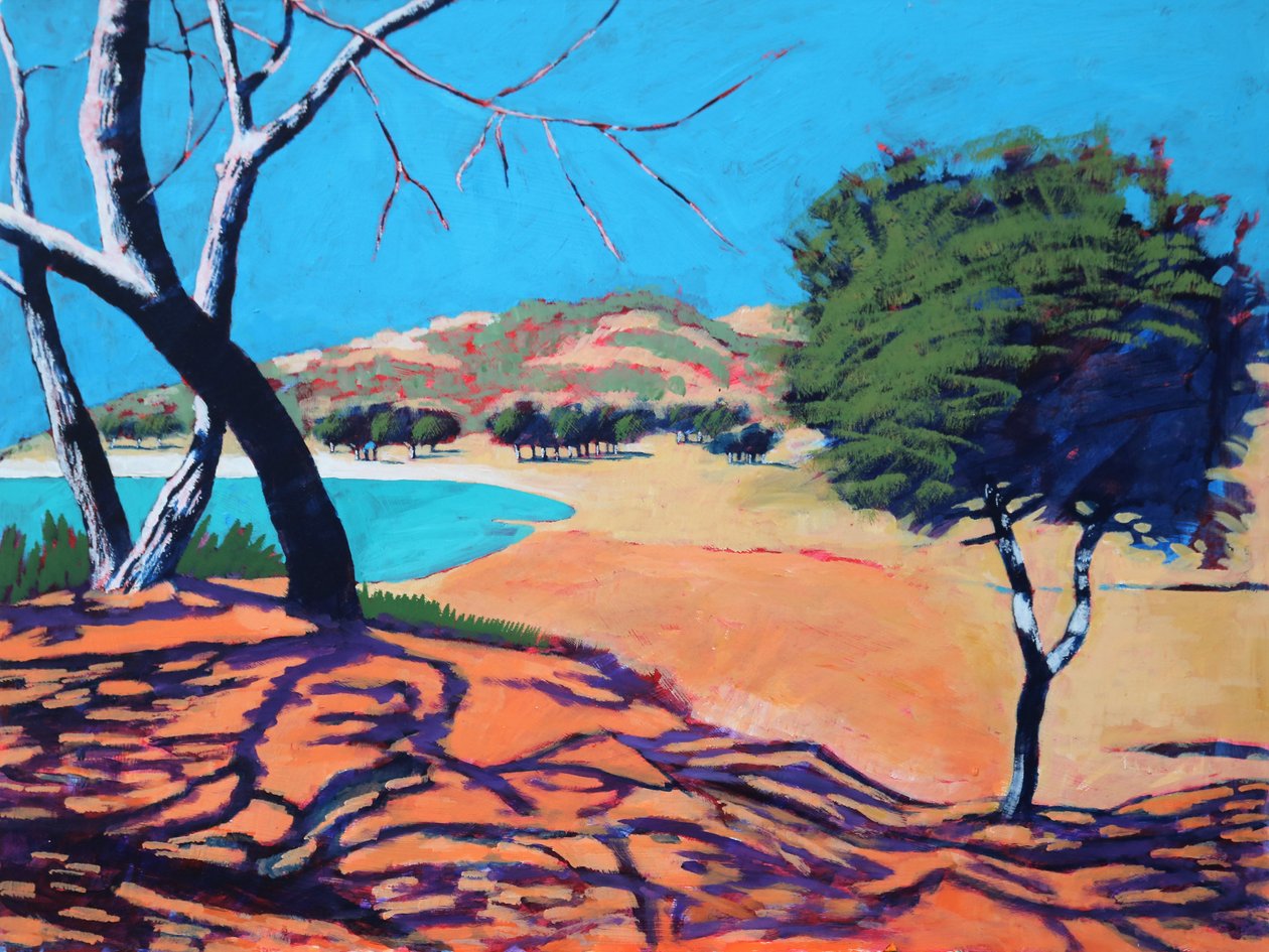 Peguera I, 2021 (akril, tábla) alkotó: Paul Powis