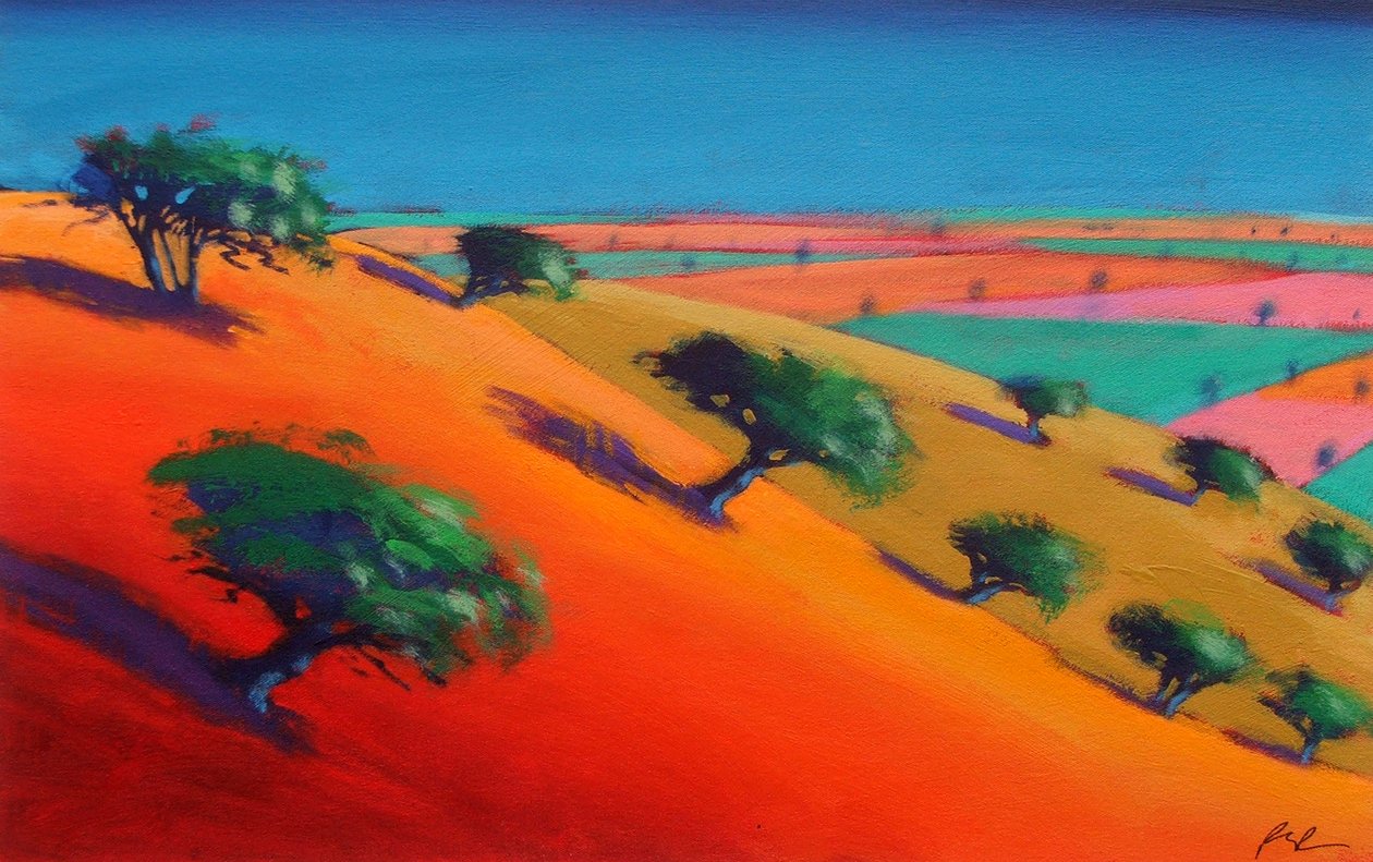 Rongyos kődomb (akril, vászon) alkotó: Paul Powis
