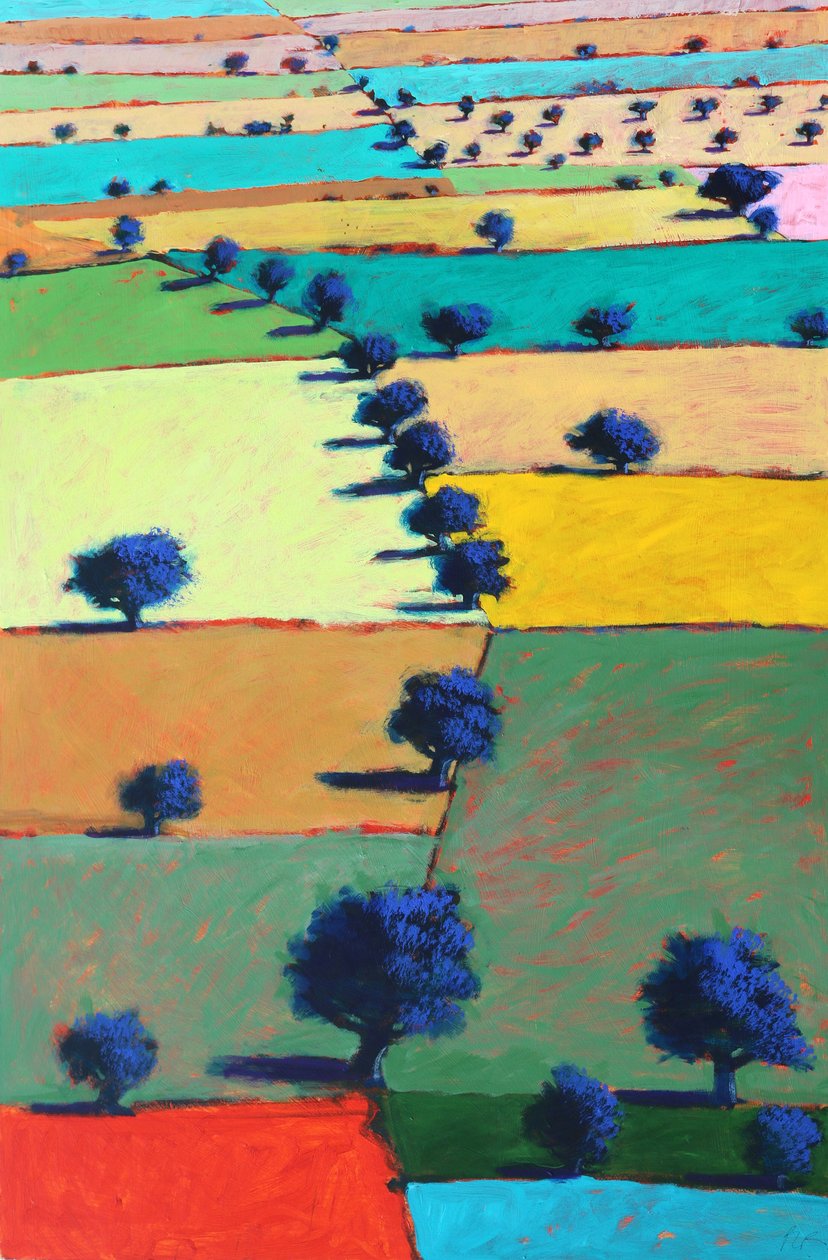 Severn Plain, 2022 (akril, tábla) alkotó: Paul Powis