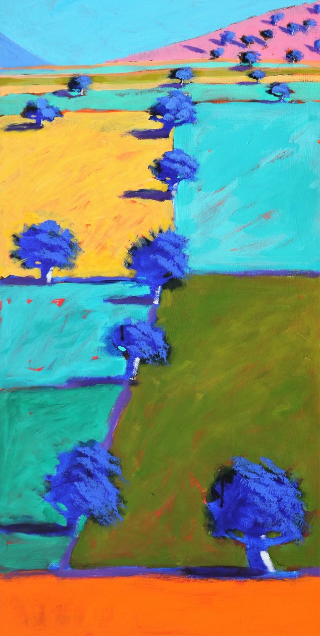 Swineyard Hill, 2021 (akril, tábla) alkotó: Paul Powis