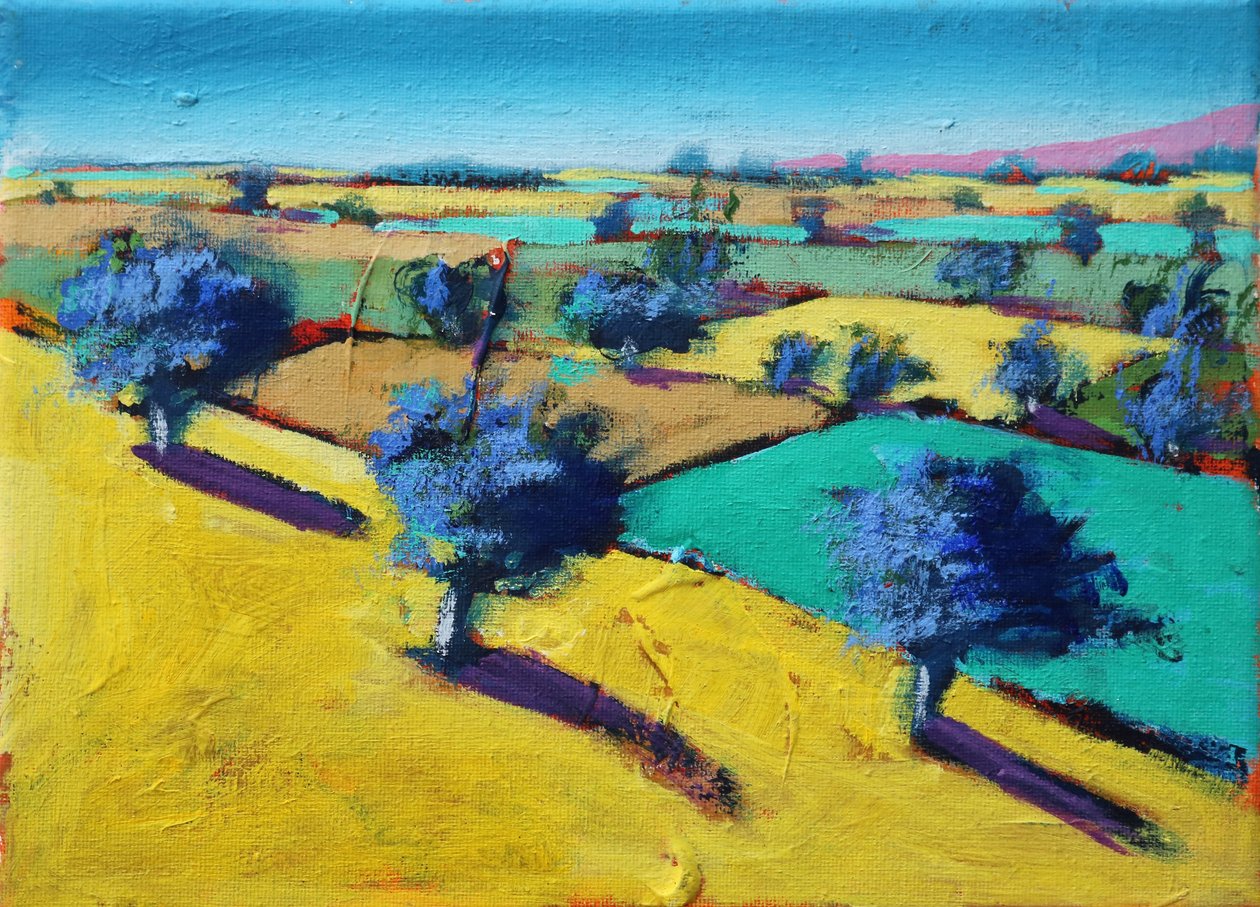 Yellow Hill, 2021 (akril, vászon) alkotó: Paul Powis