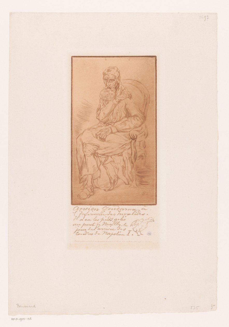 Egy ismeretlen férfi portréja Ancien csendőr (...) de Napoléon I alkotó: Paul  Renouard