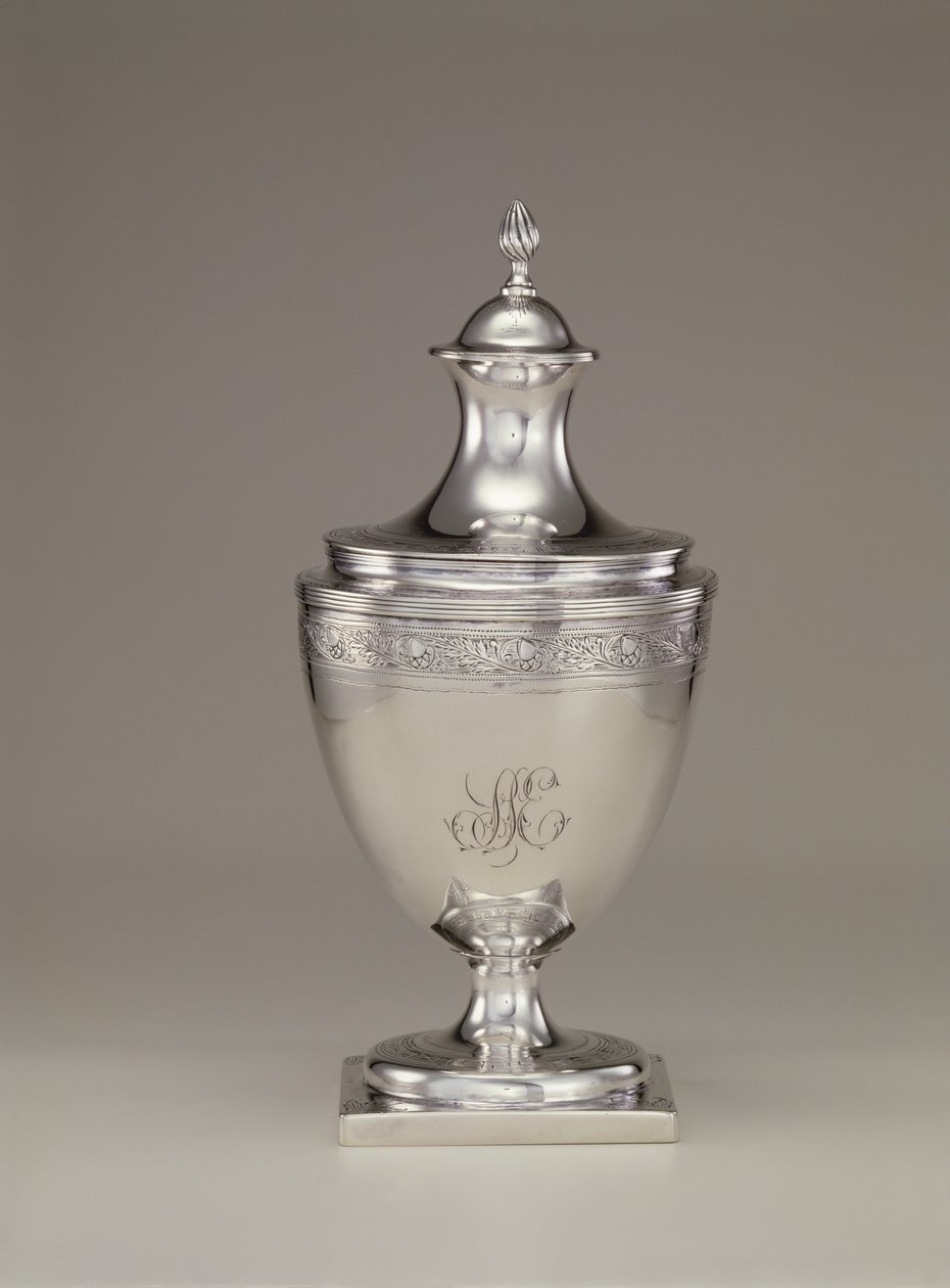 Cukortál fedővel, 1795 körül alkotó: Paul Revere