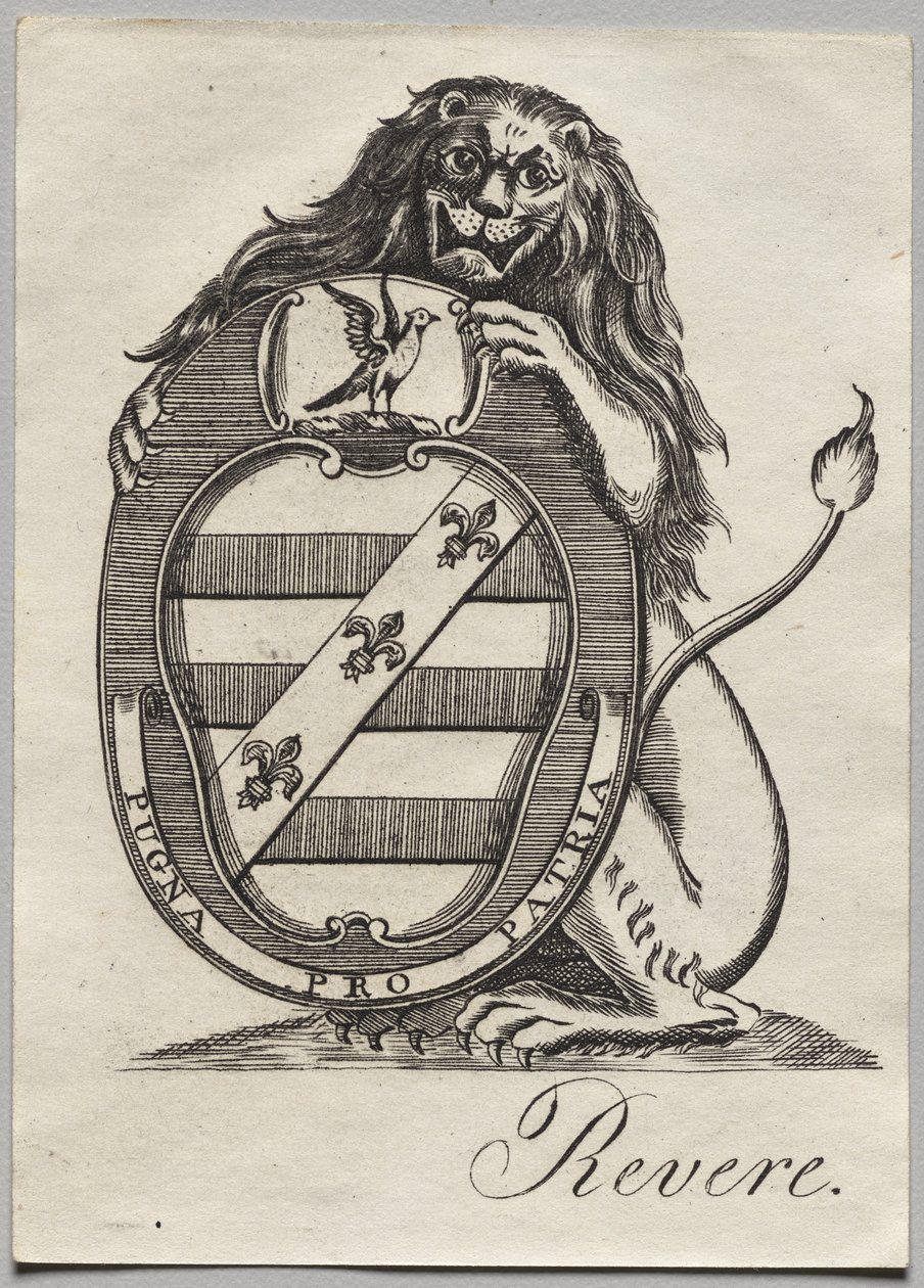 Könyvtábla: Címer alkotó: Paul Revere II