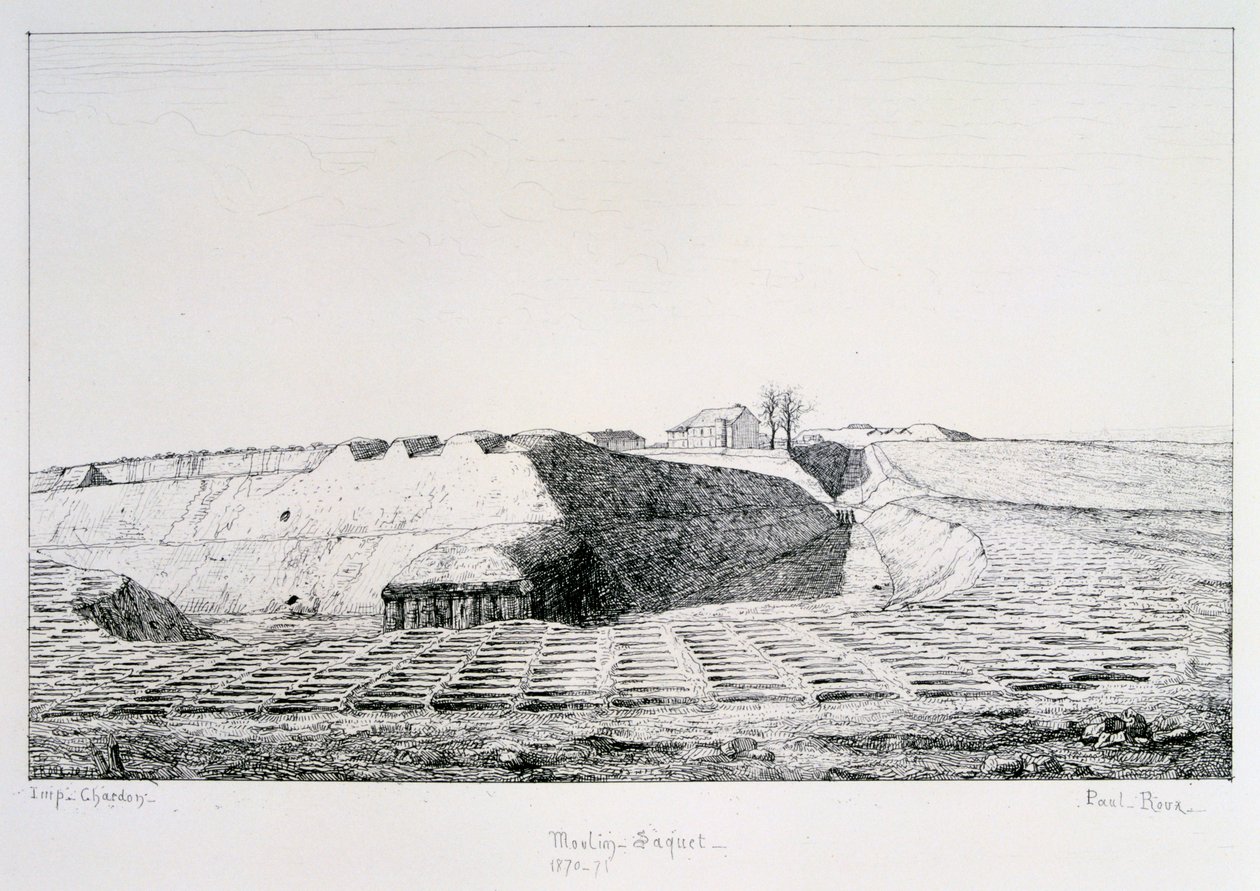 Moulin Saquet, Párizs ostroma, 1870-1871 alkotó: Paul Roux
