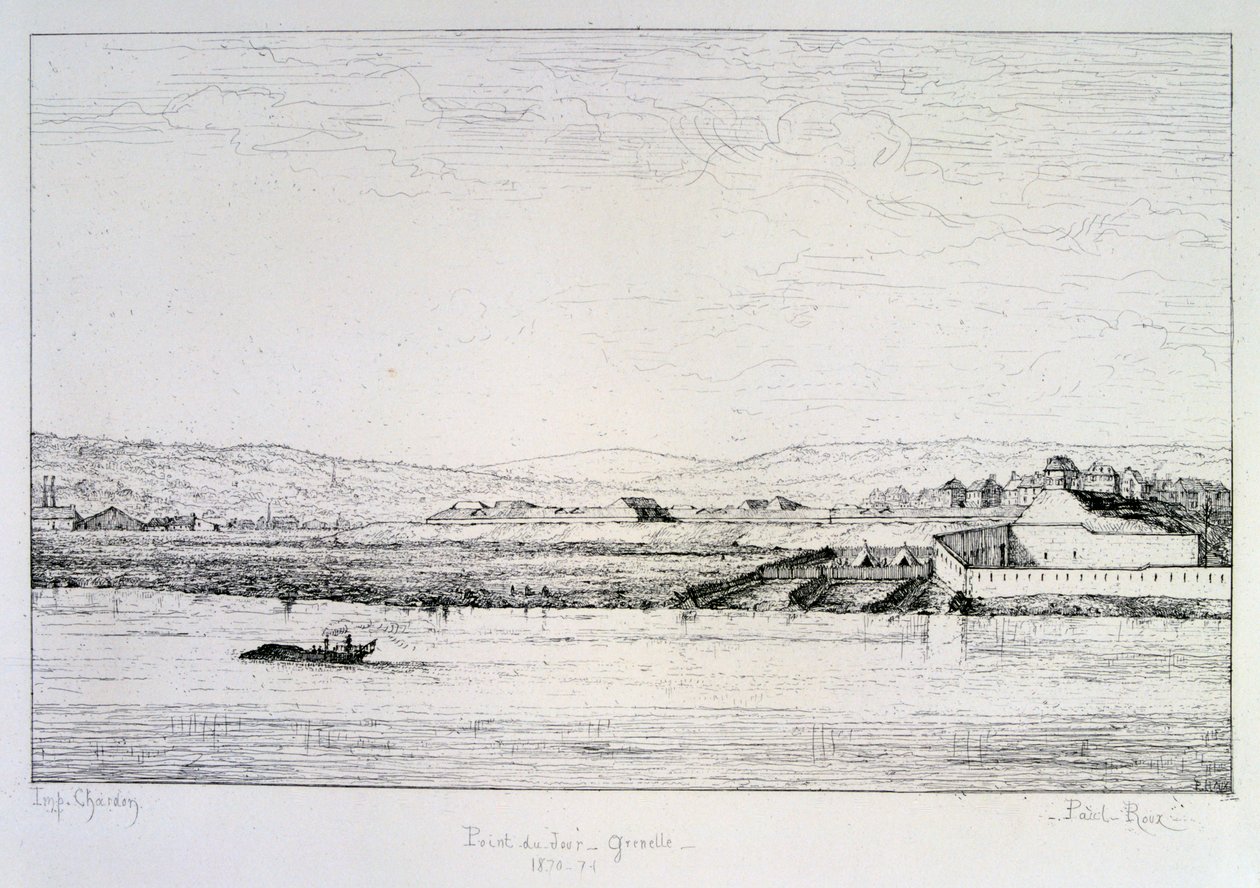 Hajnalban - Grenelle, Párizs ostroma, 1870-1871 alkotó: Paul Roux