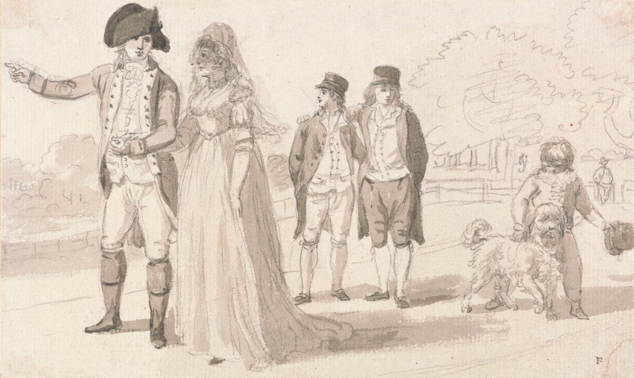 Egy család a Hyde Parkban alkotó: Paul Sandby