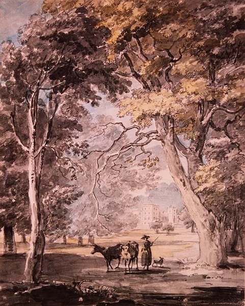 Egy tejeslány a Windsor Great Parkban 1765-70 körül alkotó: Paul Sandby