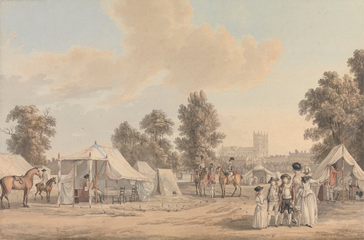 Egy tábor a St. James Parkban alkotó: Paul Sandby